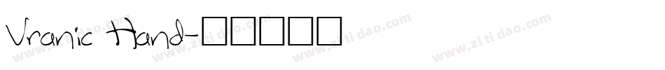 Vranic Hand字体转换